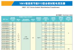 10KV高效节能S13型全密封配电变压器